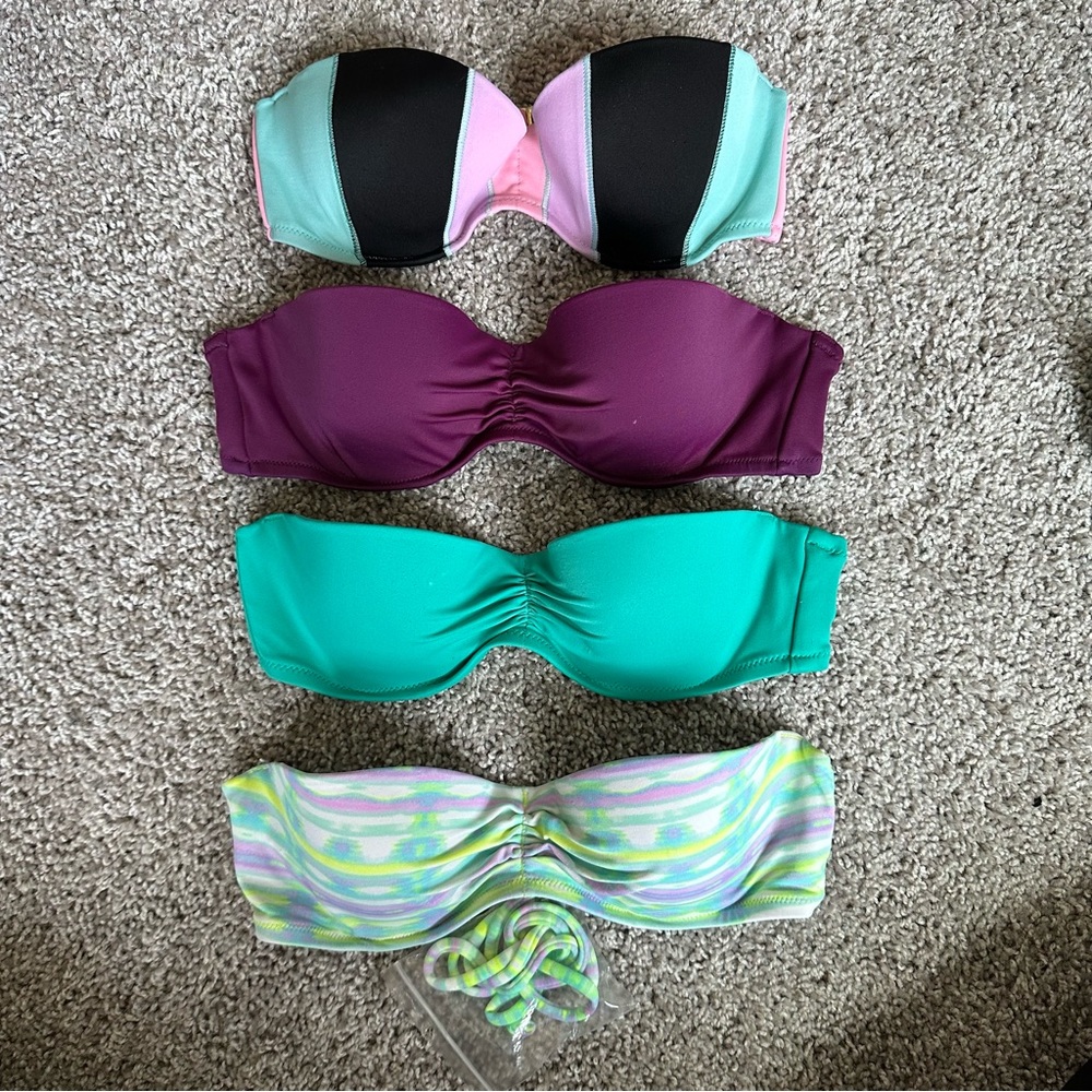 Victoria’s Secret Strapless Bandeau Bathing Suit Tops
